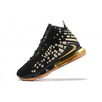 2019 Nike LeBron 17 XVII EP Black Gold-Gum Shoes